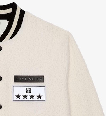 GIVENCHY SS24 條紋飾邊徽標外套米白色 BM015N15C3-100 Shop GIVENCHY SS24 條紋飾邊徽標外套米白色 BM015N15C3-100