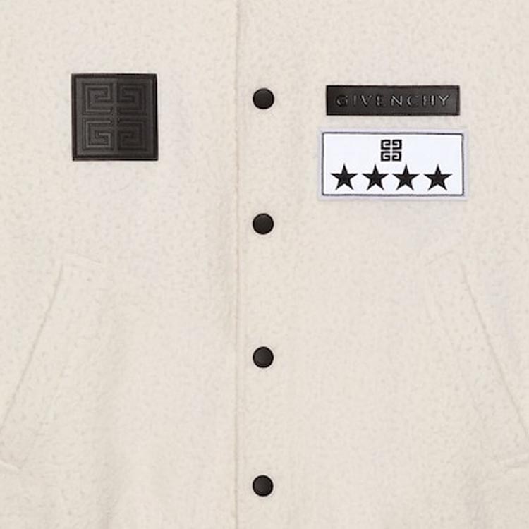 Details for GIVENCHY SS24 條紋飾邊徽標外套米白色 BM015N15C3-100