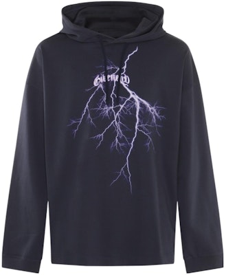 GIVENCHY SS24 Navy Lightning Letter Print Hoodie Pullover Sweatshirt BMJ0L83YJA-402 Buy GIVENCHY SS24 Navy Lightning Letter Print Hoodie Pullover Sweatshirt BMJ0L83YJA-402