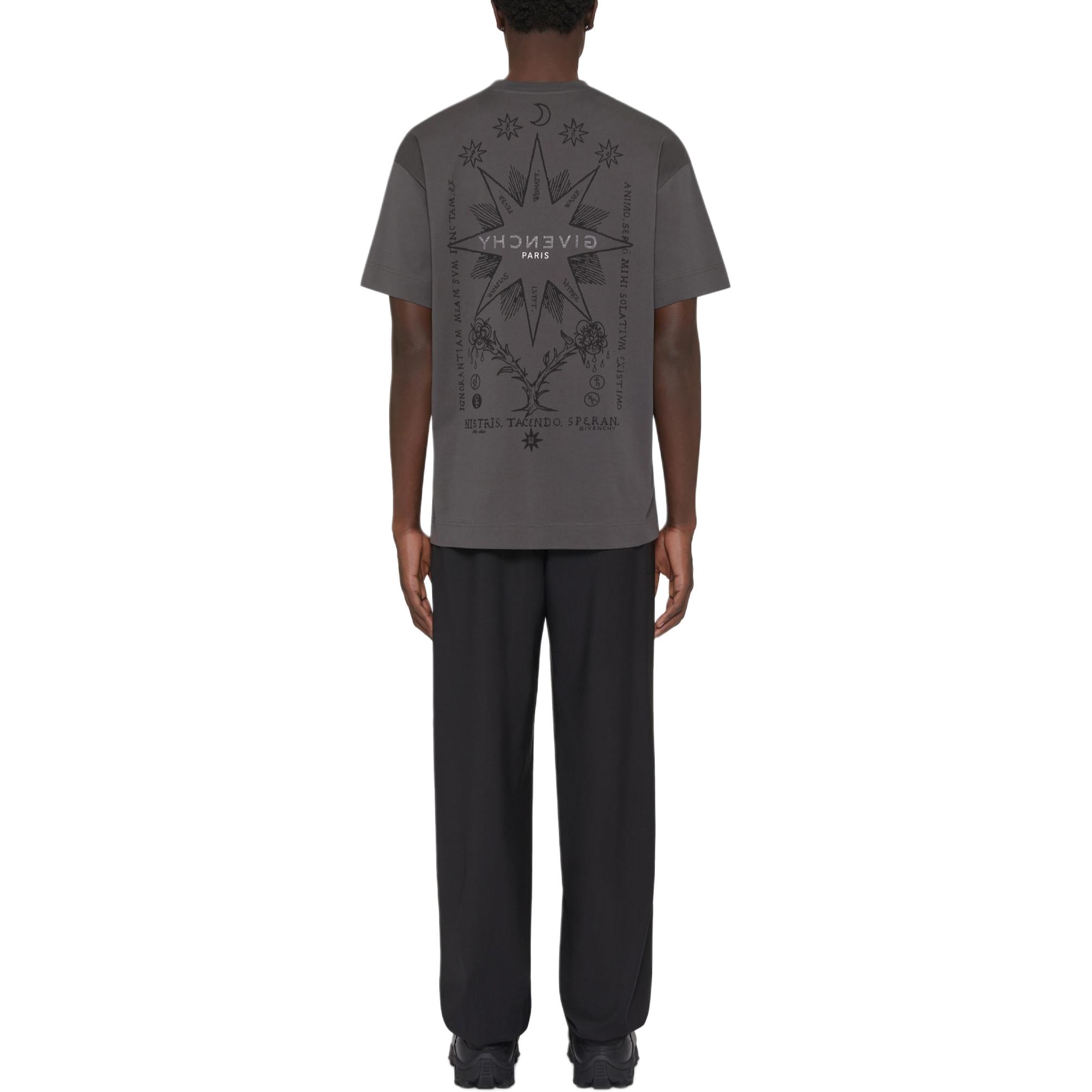 Lookbook GIVENCHY SS24 紅木標誌印花短袖圓領T恤 BM71JA3YN0-209