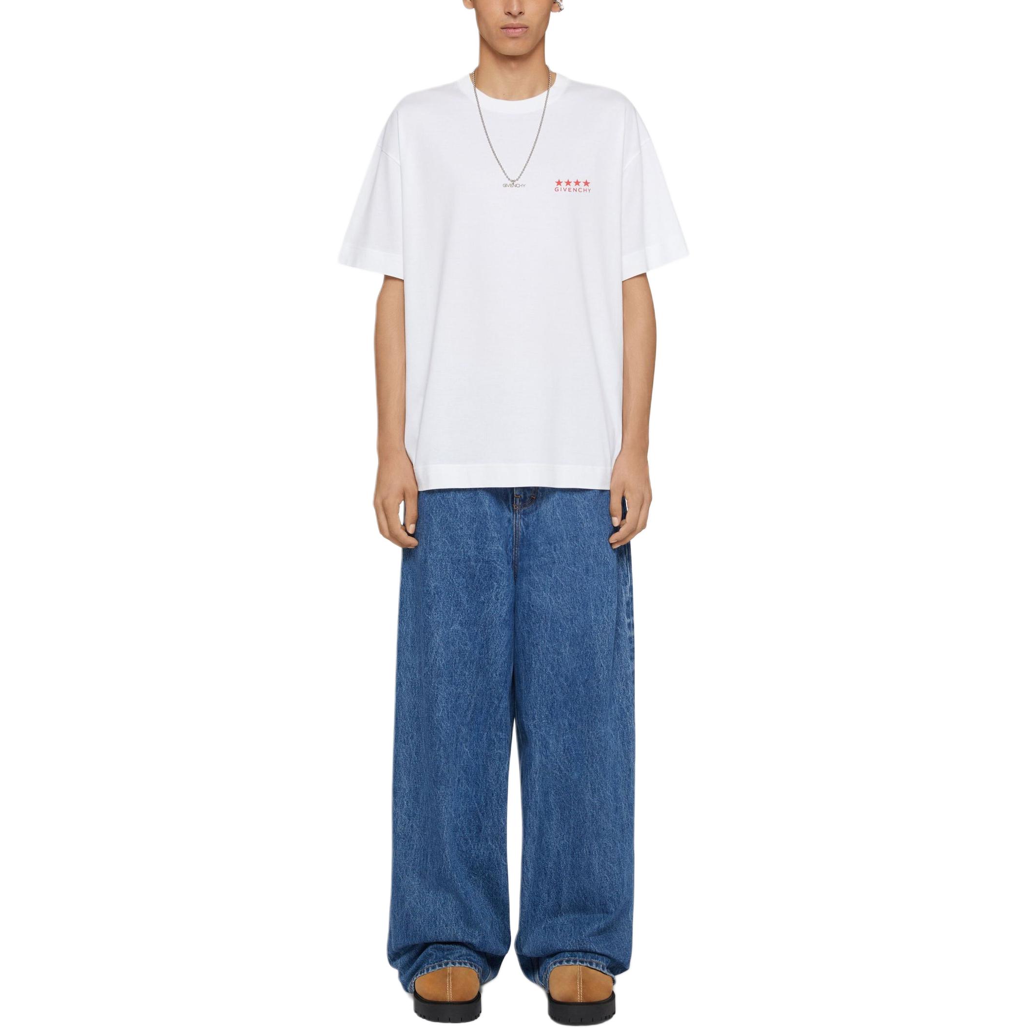 GIVENCHY SS24  White Crewneck T-Shirt with Logo Lettering Print. BM71JA3YJ5-100 圖 3