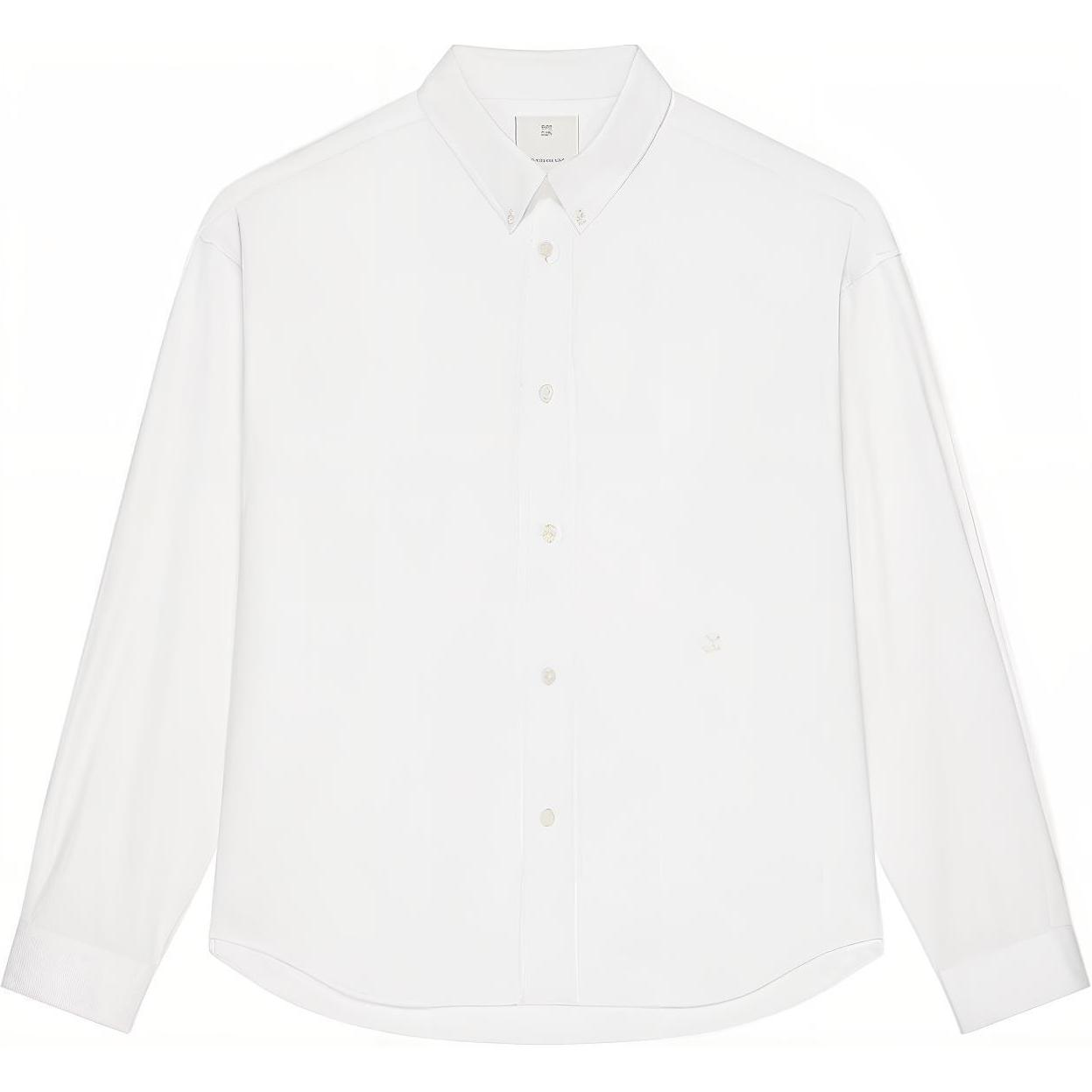 Givenchy SS24  White Oversized Long-Sleeve Casual Shirt. BM610214M6-100
