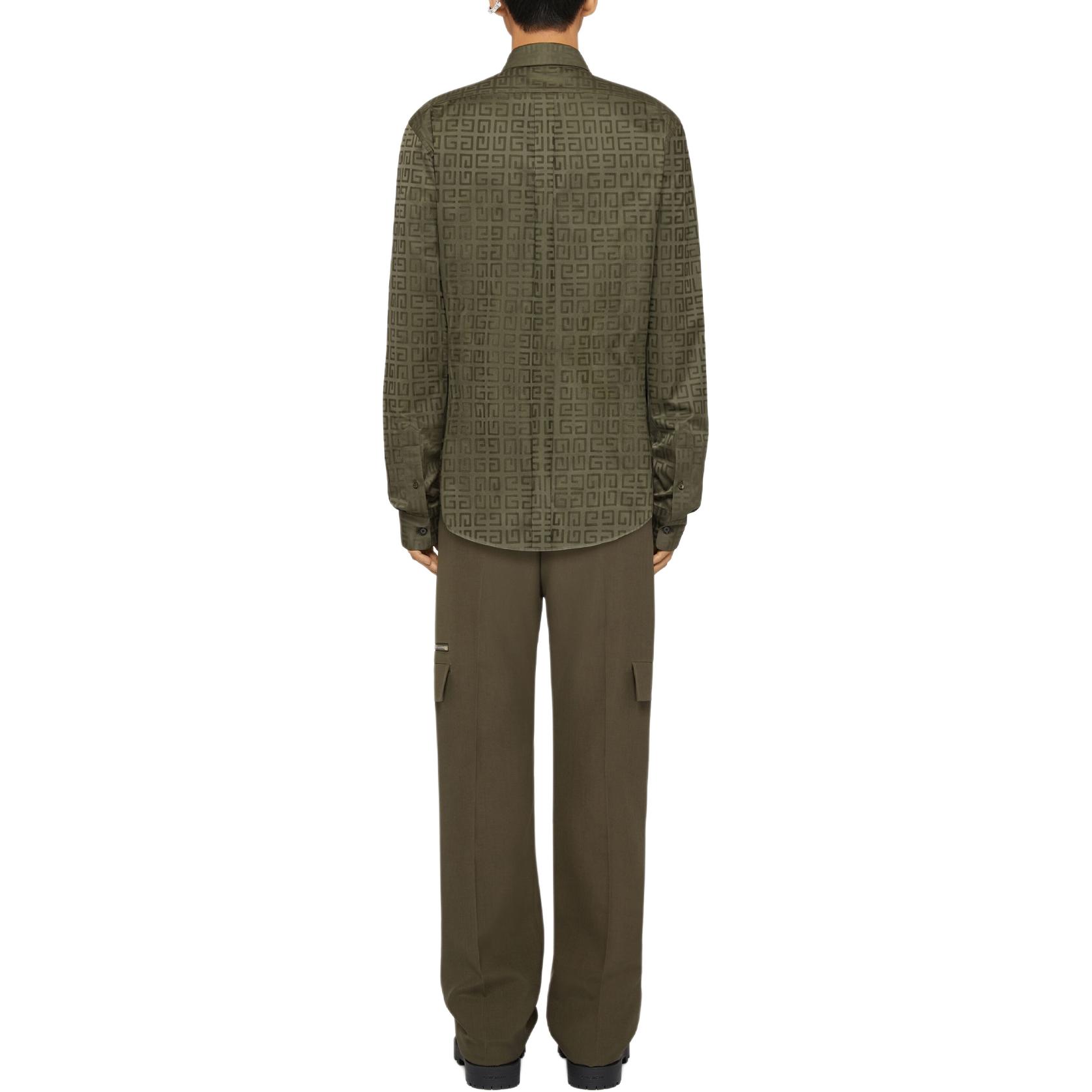 Givenchy SS24 All-Over Print Single-Breasted Long Sleeve Shirt Green BM60ZH140C-305 圖 4