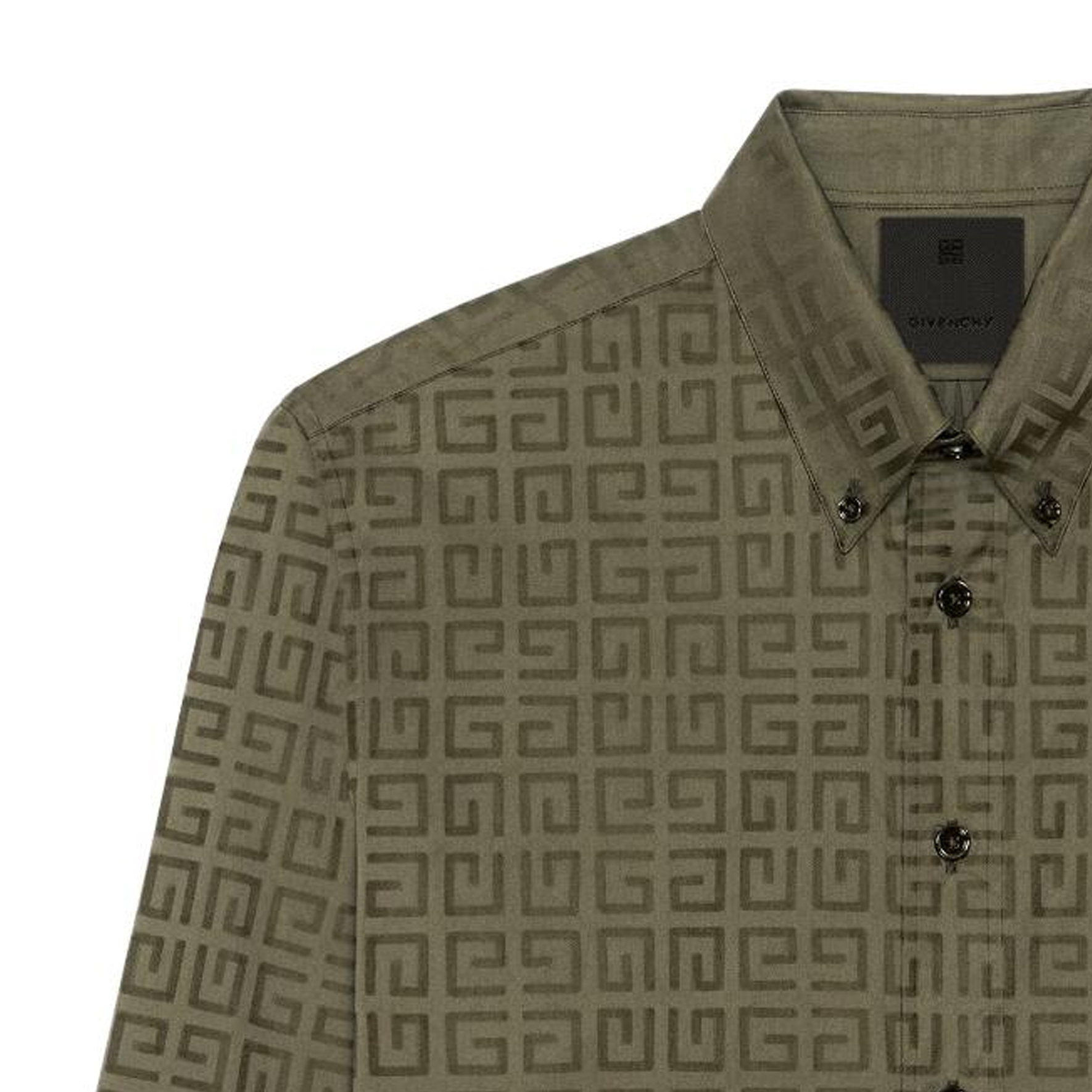 Givenchy SS24 All-Over Print Single-Breasted Long Sleeve Shirt Green BM60ZH140C-305 圖 6