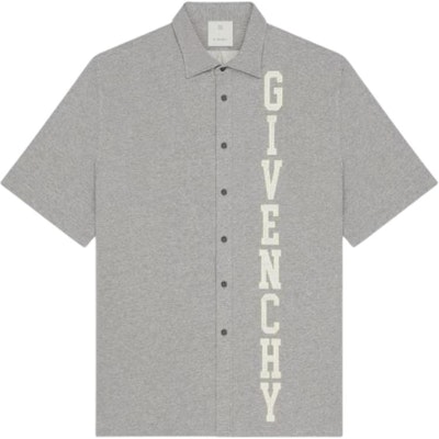 Givenchy Kemeja Pendek Abu SS24 Alphabet Point Collar Button-Up. BM611J1YGT-055 Order Givenchy Kemeja Pendek Abu SS24 Alphabet Point Collar Button-Up. BM611J1YGT-055
