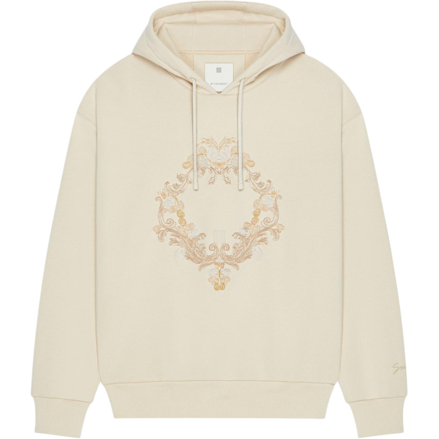 Givenchy SS24 Baroque Logo Hoodie Clay Brown () BMJ0LAG1WX-267
