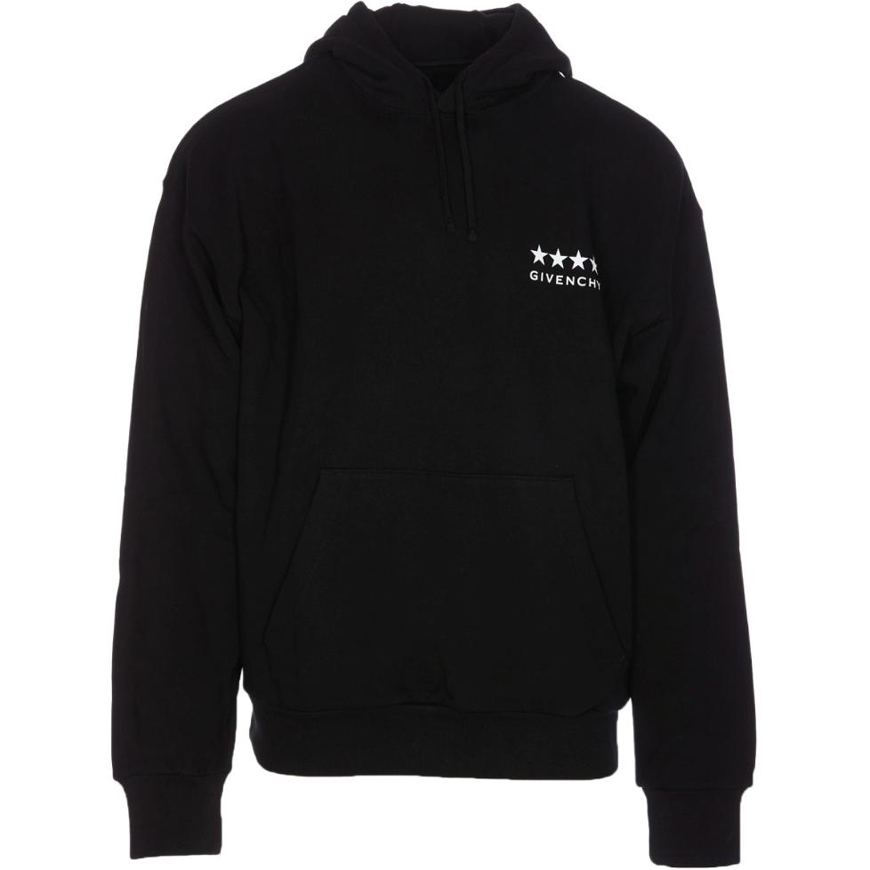 Givenchy SS24 Black Hoodie with Letter Print BMJ0LA3YJ5-001