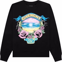 Givenchy SS24 Black Logo Floral Print Long-Sleeve Crewneck Sweatshirt BMJ0LC3YJ7-001 Givenchy SS24 Black Logo Floral Print Long-Sleeve Crewneck Sweatshirt BMJ0LC3YJ7-001