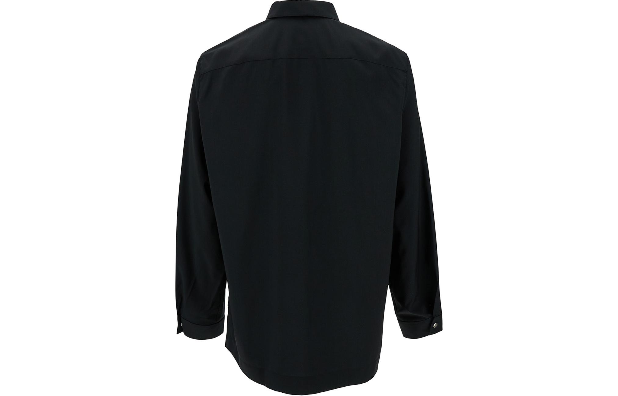 GIVENCHY SS24 Black Logo Zip-Up Long Sleeve Shirt for Men. BM60YT1558-001 圖 3