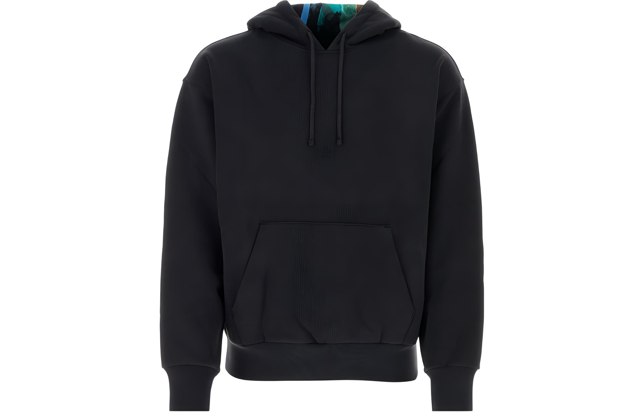 Givenchy SS24 Black Pullover Hoodie with Drawstring for Men BMJ0LA3YLY-011
