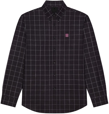 Givenchy Kemeja Hitam Lengan Panjang Kotak-Kotak SS24 Single-Breasted BM60Y114Z7-001 Order Givenchy Kemeja Hitam Lengan Panjang Kotak-Kotak SS24 Single-Breasted BM60Y114Z7-001