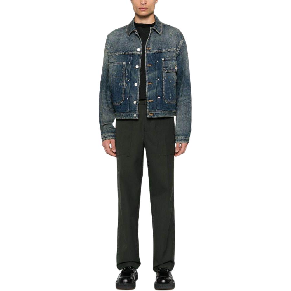 Lookbook 지방시 SS24 빈티지 데님 자켓 롱슬리브 인디고 블루 컬렉션 BM017H5YAG-415