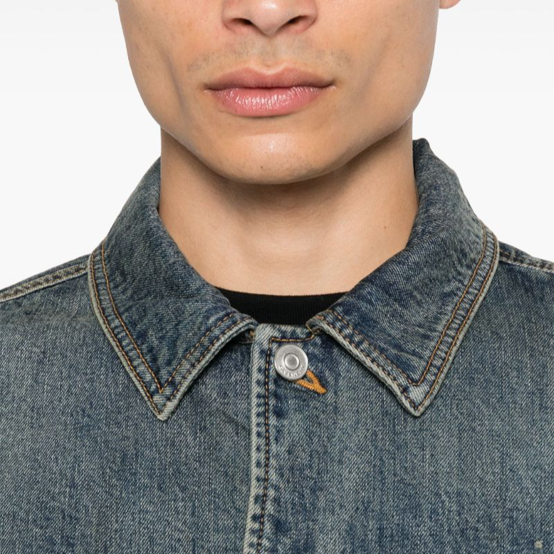 Details for 지방시 SS24 빈티지 데님 자켓 롱슬리브 인디고 블루 컬렉션 BM017H5YAG-415