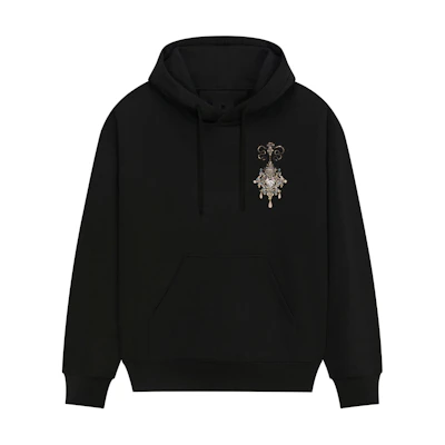 Givenchy SS24 Embroidered Graphic Hoodie Black BMJ0LA3YP6-001