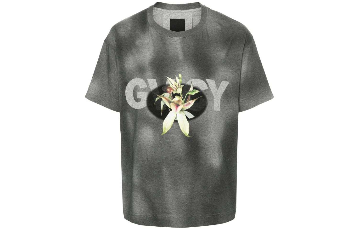 GIVENCHY SS24 Faded Logo Print Oversized T-Shirt  Black BM71JB3YLP-001