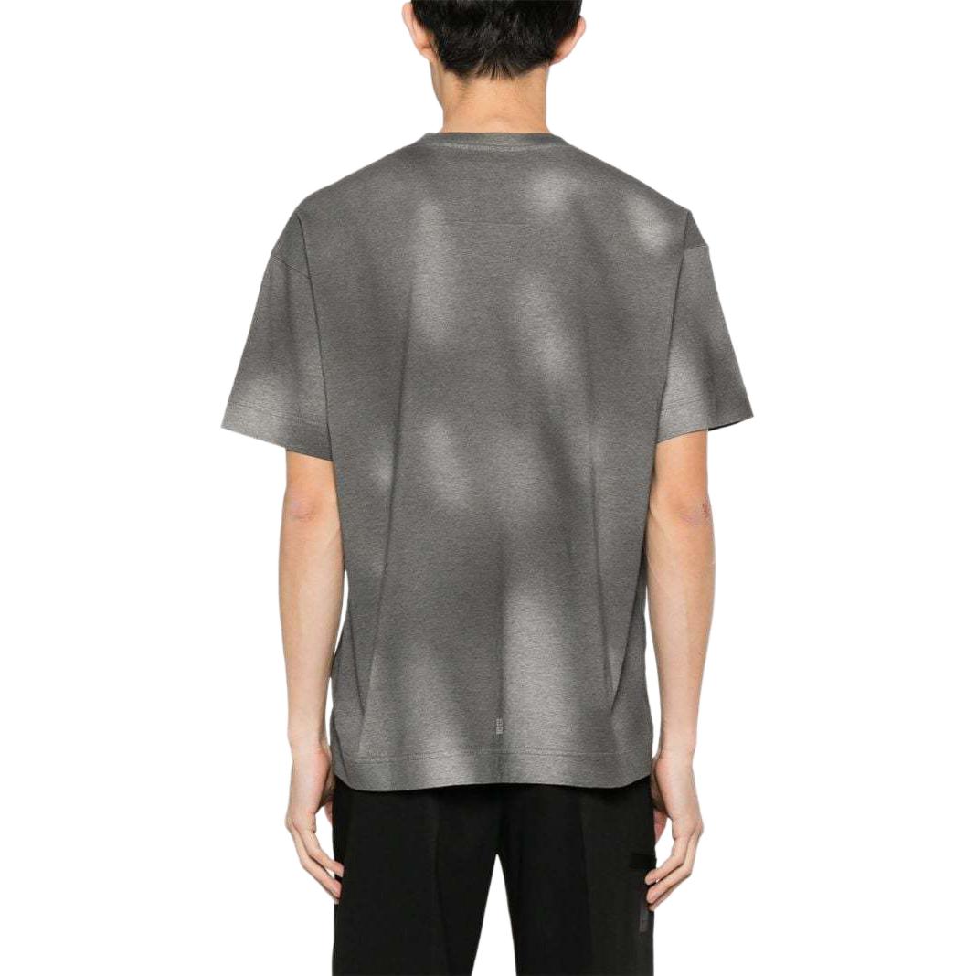 Shop GIVENCHY SS24 Faded Logo Print Oversized T-Shirt  Black BM71JB3YLP-001