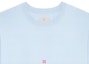 Sizing GIVENCHY SS24 Flamingo Logo Print Light Blue Crewneck T-Shirt. BM71JA3YM2-450