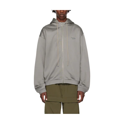 Givenchy SS24 Gray Loose Fit Hoodie with Letter Print and Drawstring BMJ0MU3YMB-026