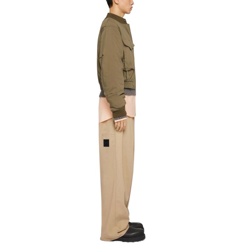 Purchase Givenchy SS24 Khaki Ribbed Zip-Up Cropped Jacket BM016L15EF-306