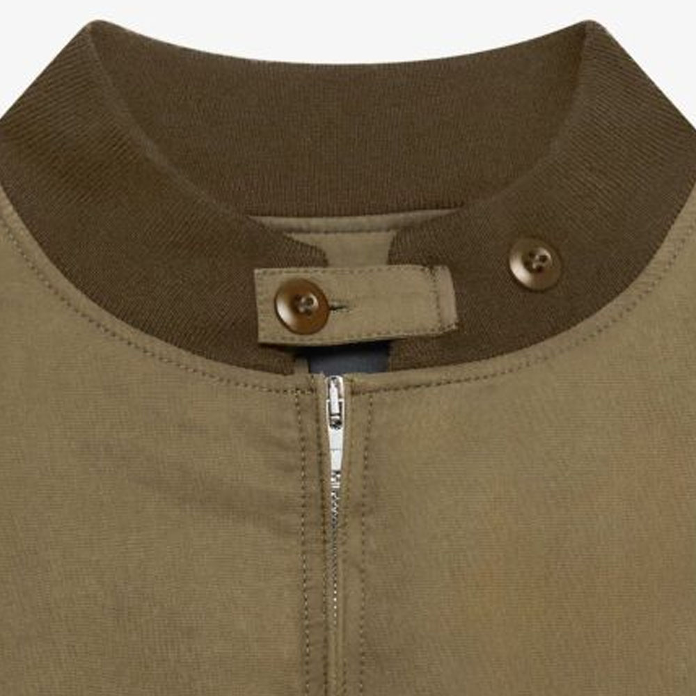 Details for Givenchy SS24 Khaki Ribbed Zip-Up Cropped Jacket BM016L15EF-306