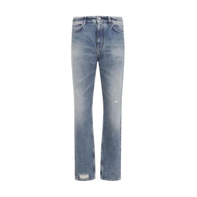 Givenchy SS24 Letter Embroidered Zipper Pocket Jeans Blue BM51HB5YB6-426