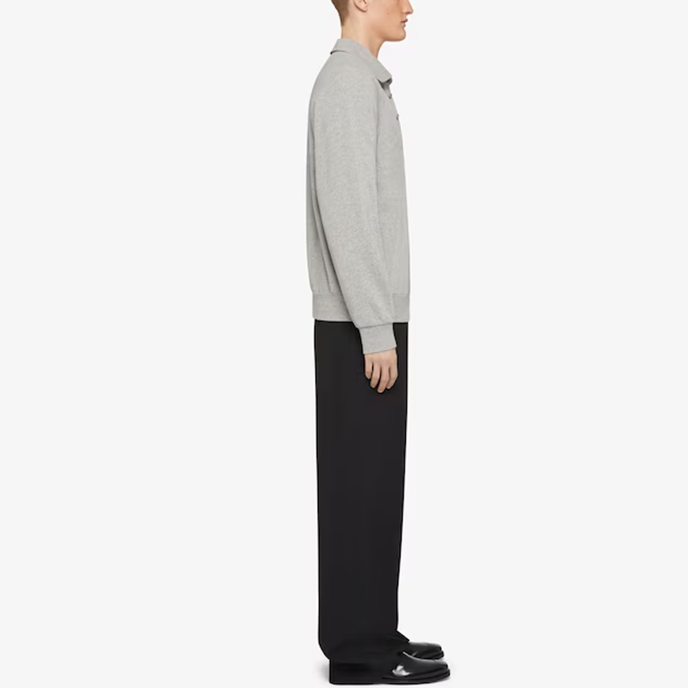 Purchase Givenchy 2024春夏字母印花領長袖直身衛衣 淺灰色 BMJ0M53YKQ-055