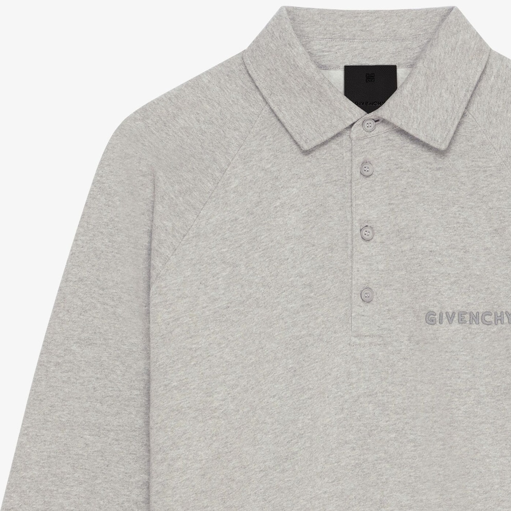 Sizing Givenchy 2024春夏字母印花領長袖直身衛衣 淺灰色 BMJ0M53YKQ-055