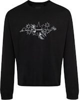 Givenchy SS24 Logo Print Crewneck Knit Long Sleeve Tee Black BM71KP3YN0-001 Givenchy SS24 Logo Print Crewneck Knit Long Sleeve Tee Black BM71KP3YN0-001