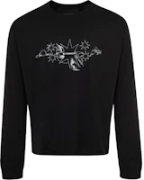 Order Givenchy SS24 logo印花圓領長袖針織上衣 黑色 BM71KP3YN0-001