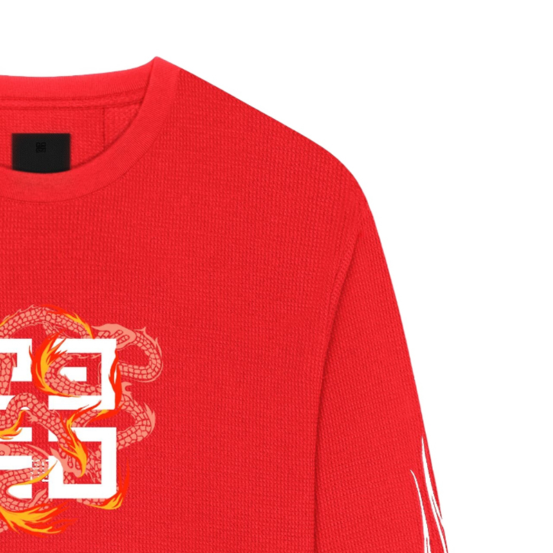 Purchase ジバンシィ SS24 ロゴプリント 長袖 クルーネック Tシャツ レッド BM71KP3YLV-600