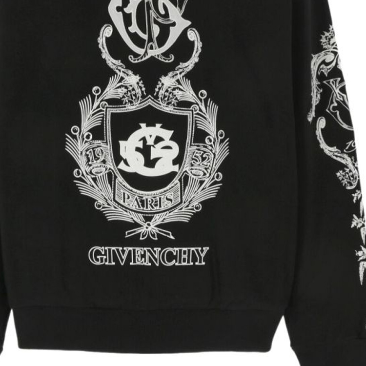 Givenchy SS24 Logo Print Crewneck Sweatshirt  Black. BMJ0LC3YL0-001 圖 6