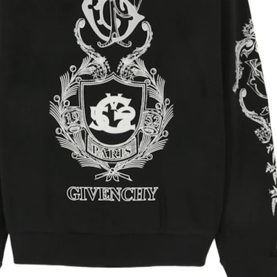 Givenchy SS24 Logo Cetakan Baju Sweatshirt Leher Bulat Hitam. BMJ0LC3YL0-001 Details for Givenchy SS24 Logo Cetakan Baju Sweatshirt Leher Bulat Hitam. BMJ0LC3YL0-001