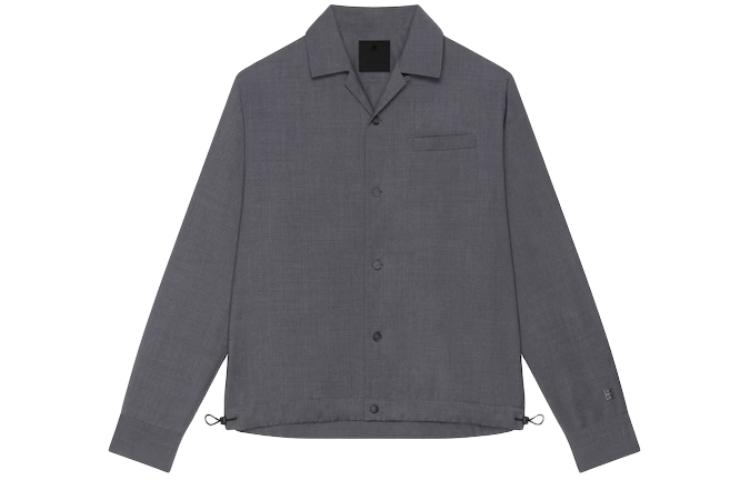 Givenchy SS24 Solid Color Button-Up Long Sleeve Shirt Men’s - Mid Gray. BM61071558-030 圖 2