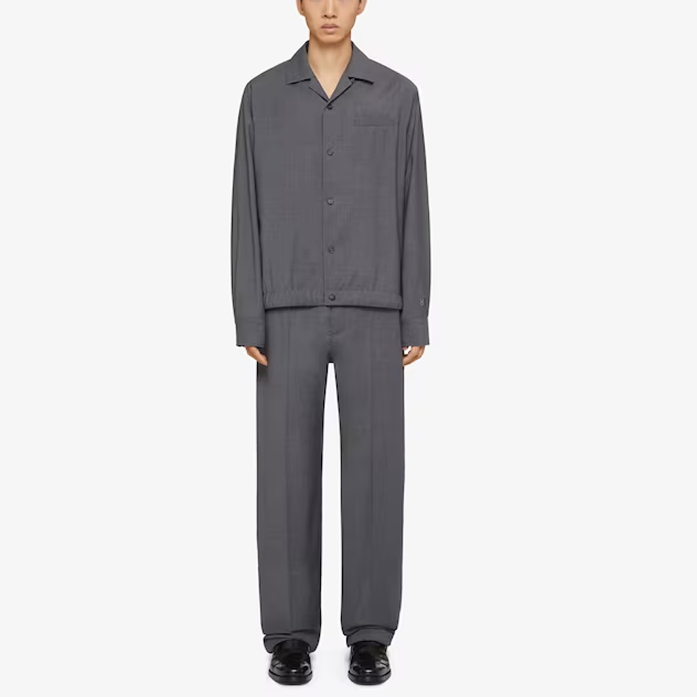 Givenchy SS24 Solid Color Button-Up Long Sleeve Shirt Men’s - Mid Gray. BM61071558-030 圖 3
