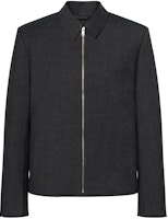 Givenchy SS24 Solid Color Square-Neck Zip Long-Sleeve Jacket Men’s Grey BM30F314FU-067 Givenchy SS24 Solid Color Square-Neck Zip Long-Sleeve Jacket Men’s Grey BM30F314FU-067