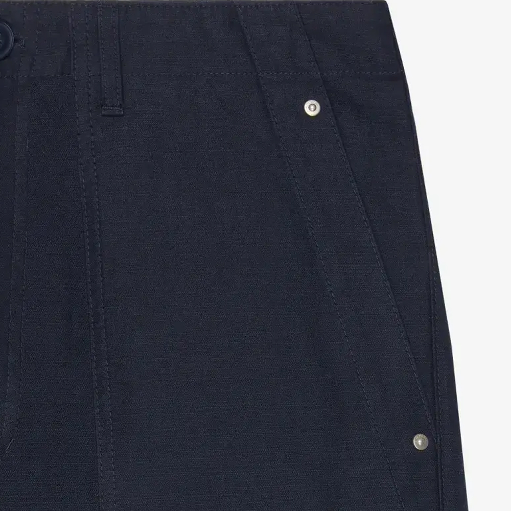 Purchase Givenchy SS24 Seluar Lurus Warna Solid Poket Butang Biru Malam BM51G215KK-403