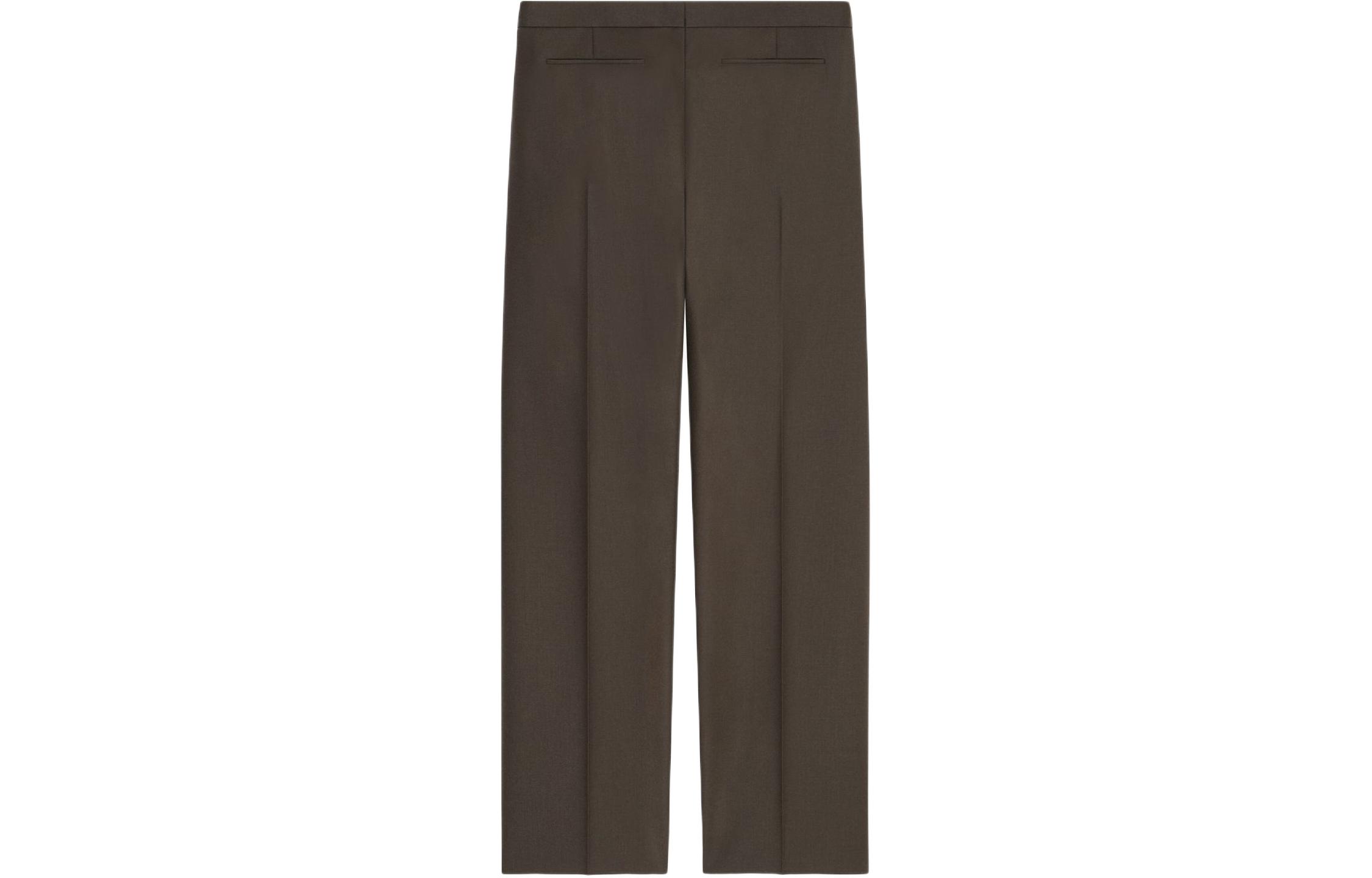 Lookbook 지방시 SS24 솔리드 컬러 지퍼 포켓 스트레이트 레그 남성 바지 다크 브라운 BM51EB15K3-309