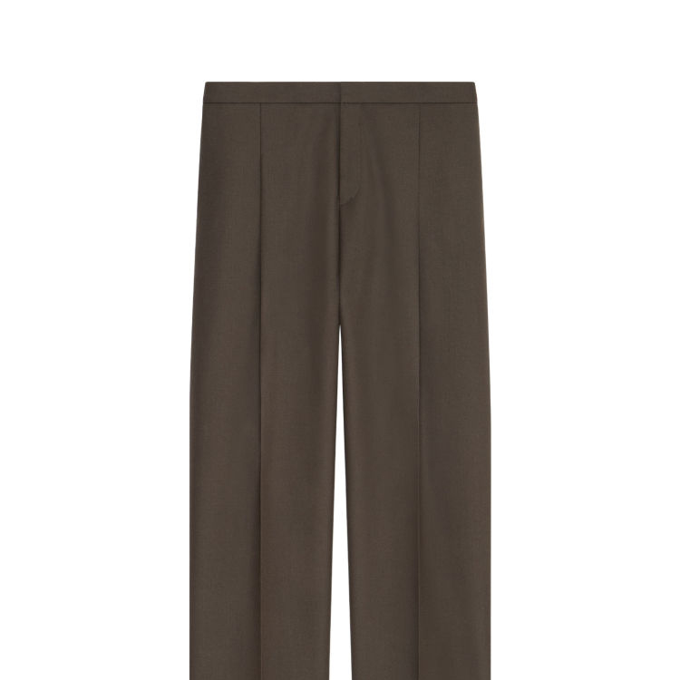 Purchase 지방시 SS24 솔리드 컬러 지퍼 포켓 스트레이트 레그 남성 바지 다크 브라운 BM51EB15K3-309