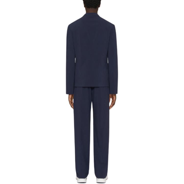 Shop Givenchy SS24 夜藍色單排扣長袖西裝外套 BM30GH15KQ-403