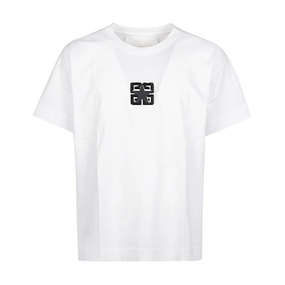GIVENCHY SS24 White Letter Print Crewneck Short Sleeve T-Shirt BM71JB3YLZ-100