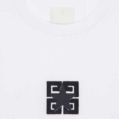 GIVENCHY SS24 White Letter Print Crewneck Short Sleeve T-Shirt BM71JB3YLZ-100 Details for GIVENCHY SS24 White Letter Print Crewneck Short Sleeve T-Shirt BM71JB3YLZ-100
