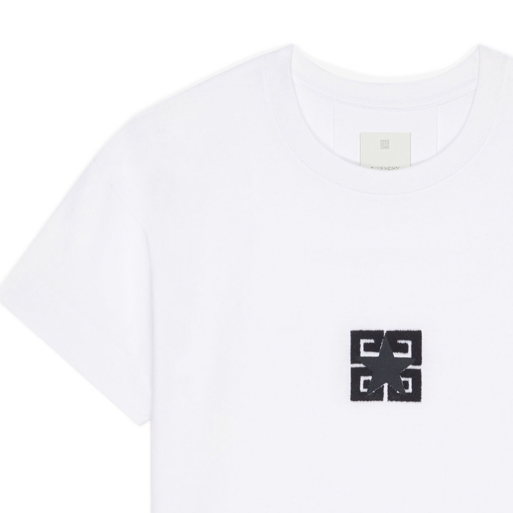 Sizing GIVENCHY SS24 White  Letter Print Crewneck Short Sleeve T-Shirt BM71JB3YLZ-100