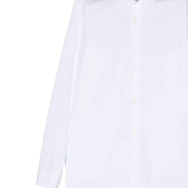 Purchase Givenchy SS24 Kemeja Lengan Panjang Pria Logo Emboss Putih. BM60ZY14M6-100