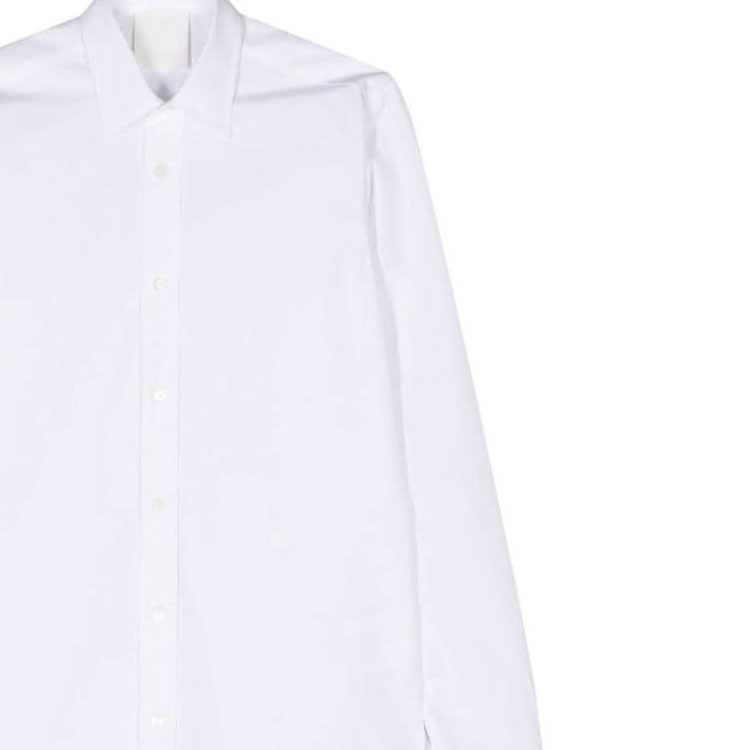 Sizing Givenchy SS24 Kemeja Lengan Panjang Pria Logo Emboss Putih. BM60ZY14M6-100