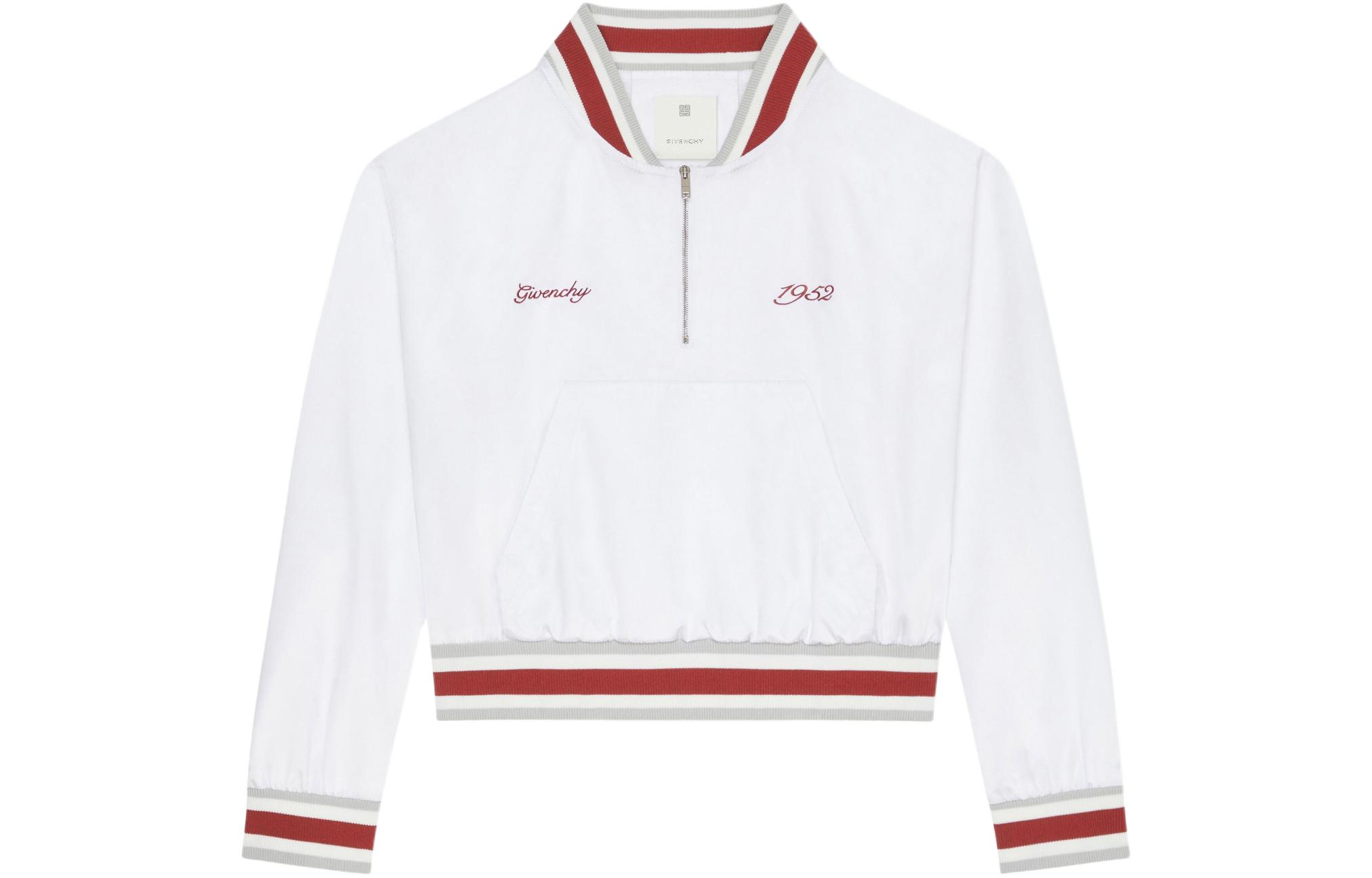 Givenchy SS24 White Half-Zip Lettered Casual Long-Sleeve Jacket BM016N15EH-100 圖 2