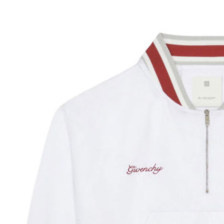 Givenchy SS24 White Half-Zip Lettered Casual Long-Sleeve Jacket BM016N15EH-100 圖 6