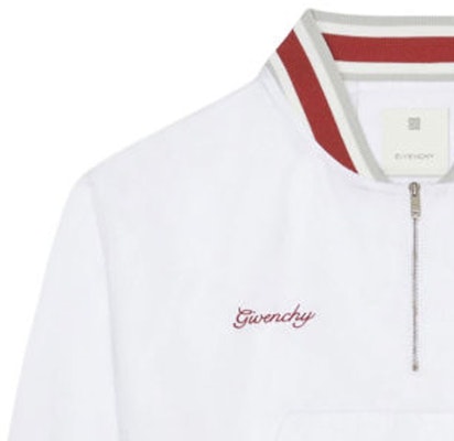 Chaqueta Blanca Givenchy SS24 de Manga Larga con Media Cremallera y Letras. BM016N15EH-100 Details for Chaqueta Blanca Givenchy SS24 de Manga Larga con Media Cremallera y Letras. BM016N15EH-100