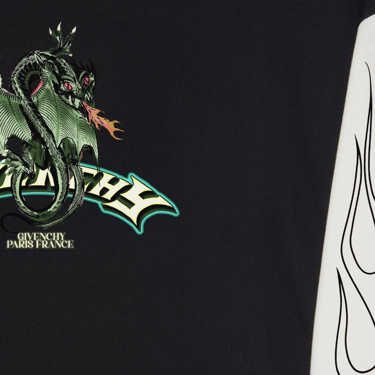 Sizing 紀梵希 SS24 龍年標誌黑色衛衣 - 特別版. BMJ0LG3YJY-004