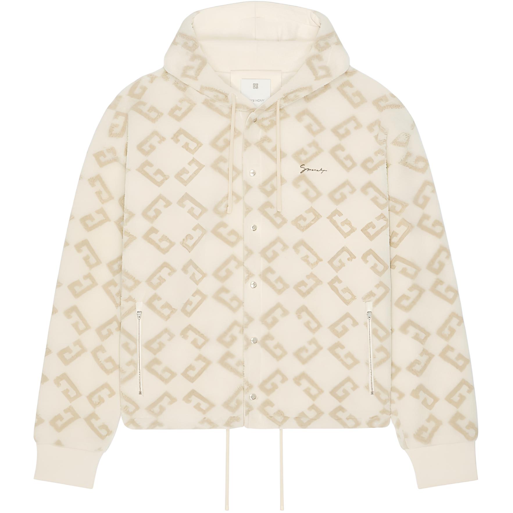 Givenchy SS25 Monogram 72 Letter Jacquard Hoodie Beige () BM01BV317L-101