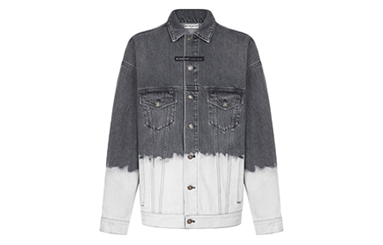 Givenchy Two-Tone Denim Jacket Black White Fashion BM00KT50JG-004